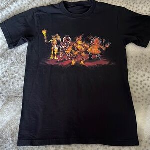 Five nights at Freddy’s tee S Black unisex Graphic T-Shirt Colorful Characters